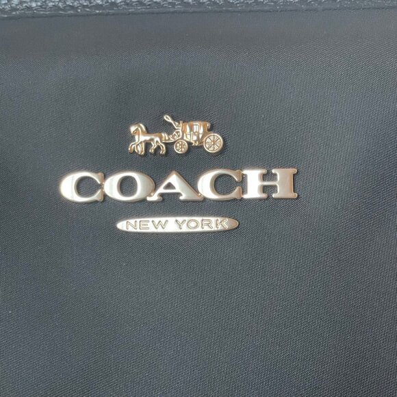 Coach C4072 Black Nylon Leather Baby Diaper Bag Tote w/ Changing Pad Crossbody - Picture 14 of 16